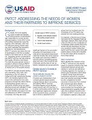 PMTCT: Addressing the Needs of Women and Their Partners to Improve Services