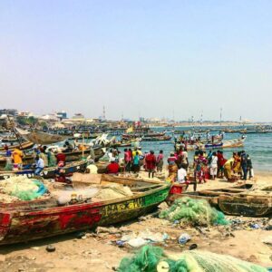 The fishing village of Old Jamestown, Accra
