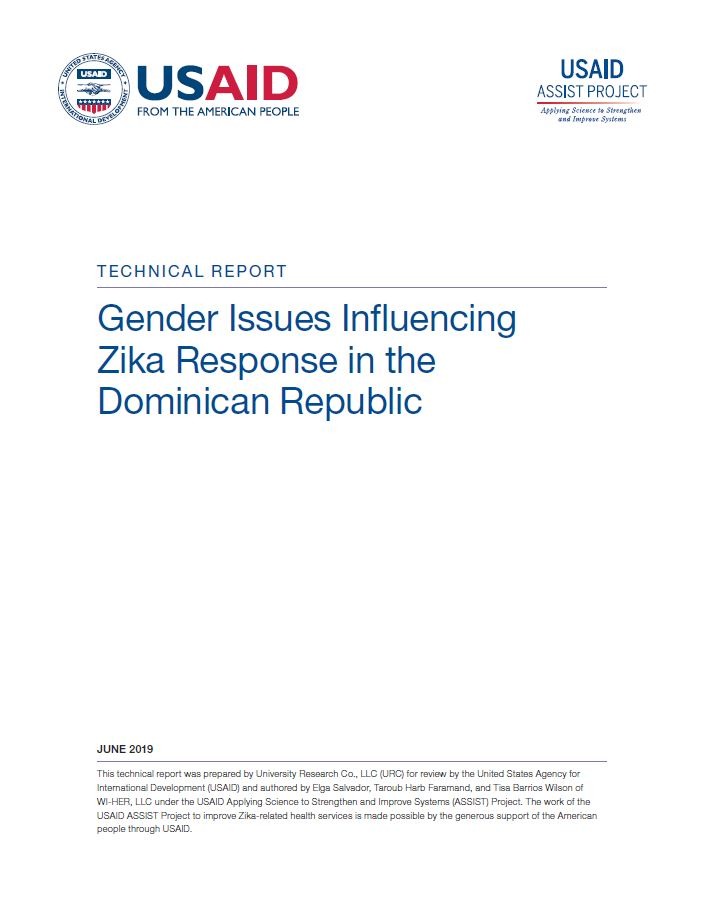 Gender Issues Influencing Zika Response in the Dominican Republic WIHER