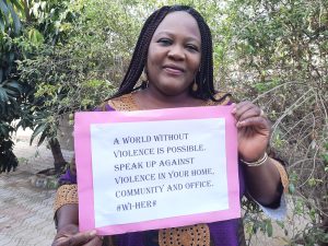 “A world without violence is possible. Speak up against violence in your home, community, and office.” - Helen John