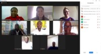 Group photo of iDARE teams from Molo sub-county hospital, Rongai health centre, Kitengela subcounty hospital, and Nakuru Provincial General Hospital during a virtual learning session, together with the WI-HER team.