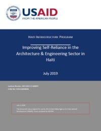 Improving Self-Reliance in the Architecture & Engineering Sector in Haiti