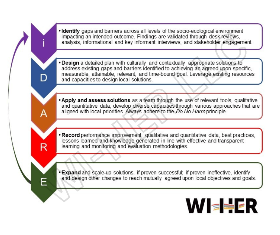 Figure 3: WI-HER’s iDARE methodology can and has been used to find solutions to HIV and GBV.