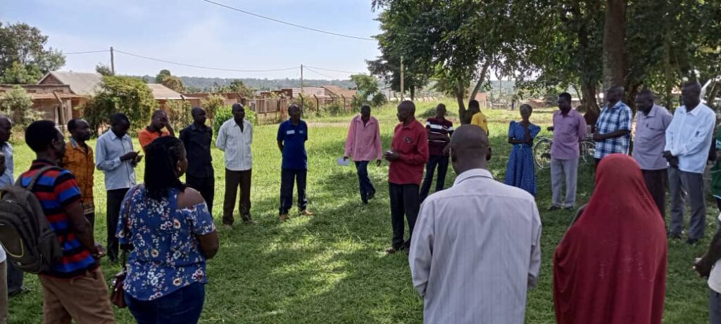 Community influencers share their knowledge about TB during a training session. Photo credit: Ismail Byekwaso