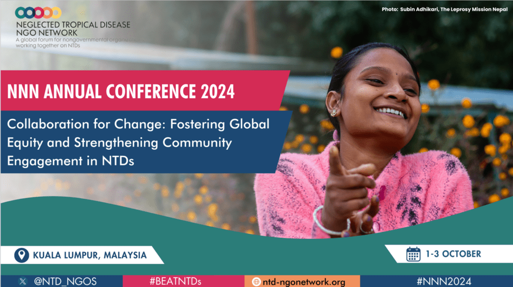 The 2024 NNN Annual Conference theme is “Collaboration for Change: Fostering Global Equity and Strengthening Community Engagement in NTDs.”