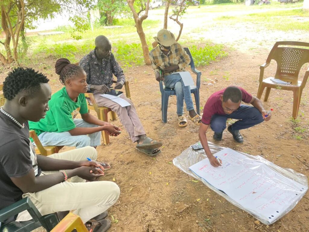 Root cause analyses help organizations understand the barriers and challenges that impact programs and activities, including neglected tropical disease mass drug administration. Pictured here: an RCA underway in Kapoeta North, South Sudan.